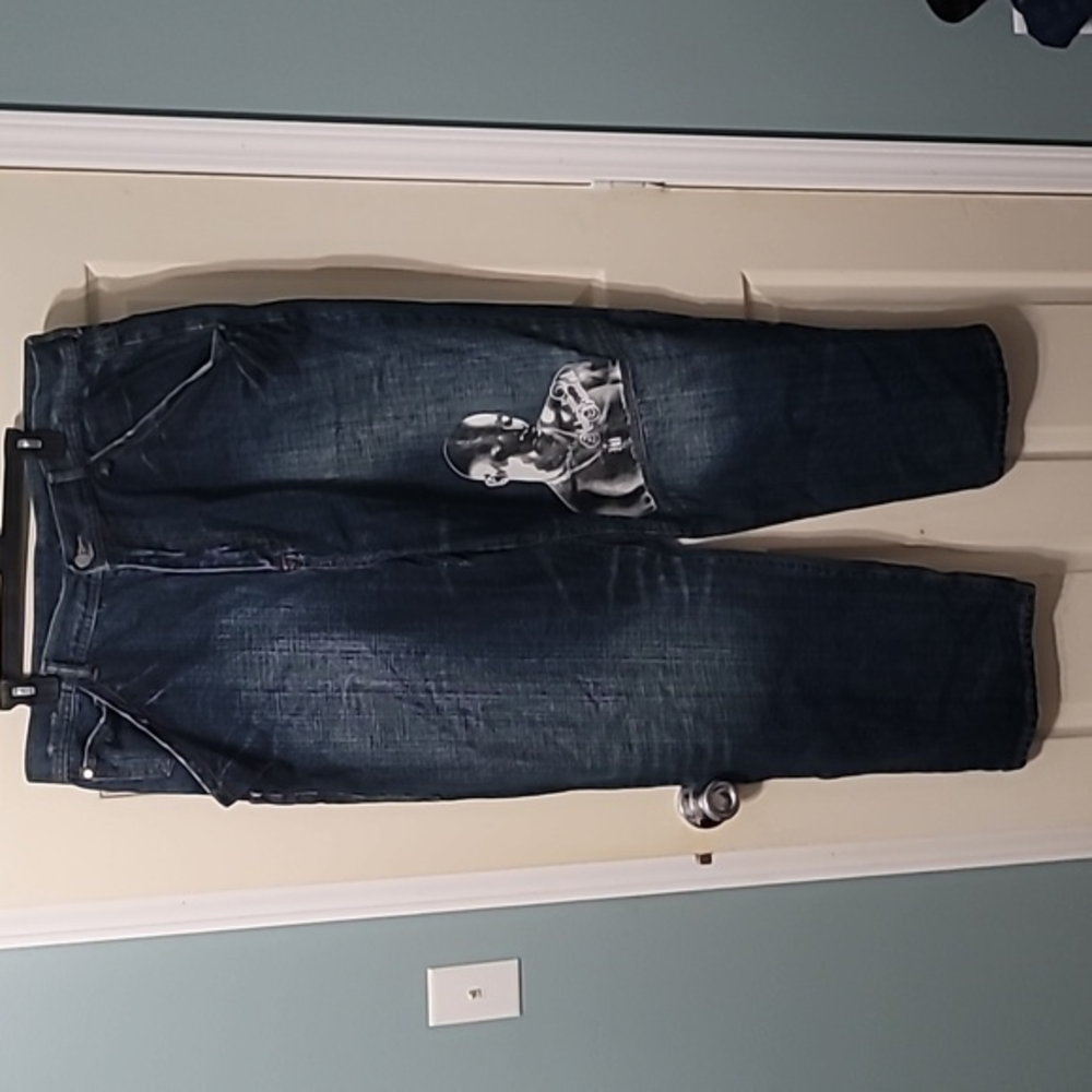 MAKAVELI VTG 90s Tupac Shakur‎ Distressed Stonewashed Jeans Men's 40 Great Cond